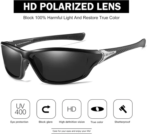 Vista 2 de Gafas de sol polarizadas para hombre ciclismo conducir pesca 100 protección UV