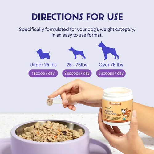Vista 5 de Wonder Paws Hongo orgánico de cola de pavo para perros, potente cola de pavo para perros, polvo de hongos para inmunidad, respiratorio, digestión