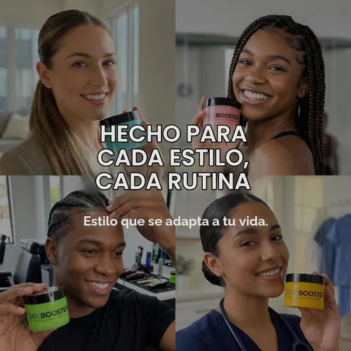 Vista 5 de Style Factor Edge Booster Strong Hold Pomada a base de agua Formulada con aceite de argán para la humedad y alto brillo Gel de control de bordes