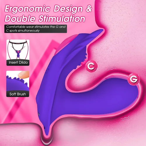 Vista 4 de Vibrador Insertable de Bragas Usable con 9 Vibraciones, Juguetes Sexuales para Mujeres con Control por APP, Juguetes Sexuales para Adultos