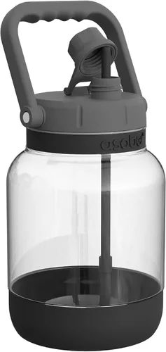 Vista 16 de Asobu Mini jarra de acero inoxidable de doble pared aislada al vacío de 33 onzas con asa de mano completa fácil de transportar y popote desplegable