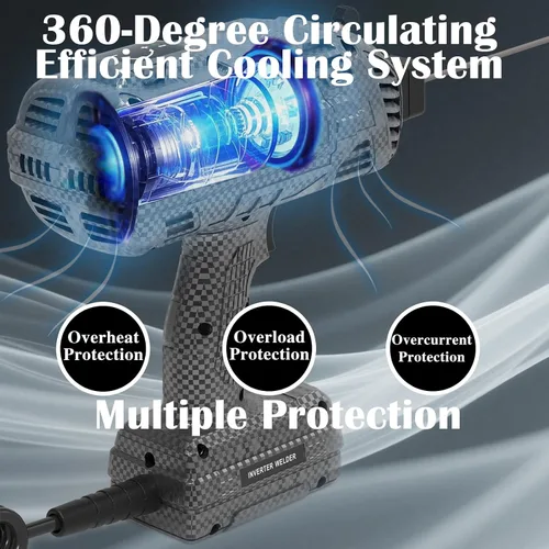 Vista 5 de Soldador de mano, soldador portátil 20-140A, 110V, inversor IGBT, soldador de mano, 20 varillas de soldador portátil de mano, pistola de soldadura