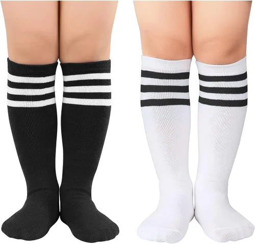 Vista 41 de Century Star Calcetines de fútbol de algodón para niños y jóvenes, calcetines de tubo suave, hasta la rodilla, calcetines deportivos largos