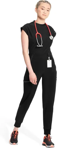 Vista 9 de Cherokee Infinity - Pantalón de pierna recta para corredores, quirúrgicos Negro