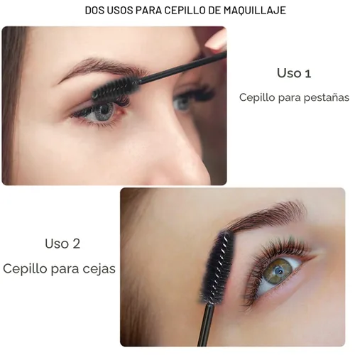 Vista 8 de GUMIKE - 100 piezas de cepillos desechables para pestañas y maquillaje, para extensión de pestañas y cejas (negro)