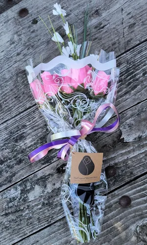 Vista 6 de Ramos originales de rosas de madera en 1, 2, o 3 docenas, Madera de abedul, 1 Docena