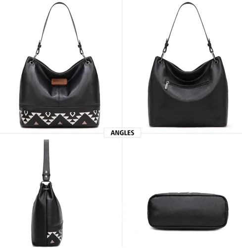 Vista 20 de Wrangler Hobo - Bolsas para mujer de cuero vegano con asa superior, bolsos de hombro y bolsos