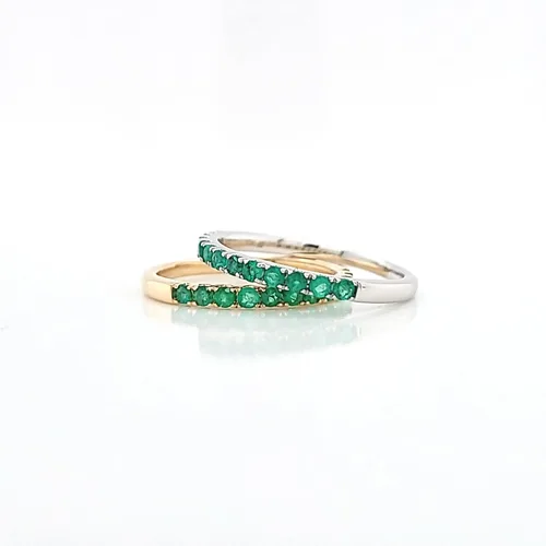 Vista 8 de Boston Bay Diamonds 10K Gold Gemstone Stackable Wedding Anniversary Birthstone Band Ring - Choice of Gold Color, Gemstone