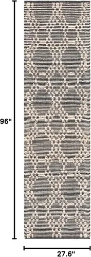 Vista 8 de SAFAVIEH Natural Fiber Collection NF383A - Alfombra de pasillo de 2 pies 3 pulgadas x 8 pies, color rubor y negro, tejido plano, diseño geométrico