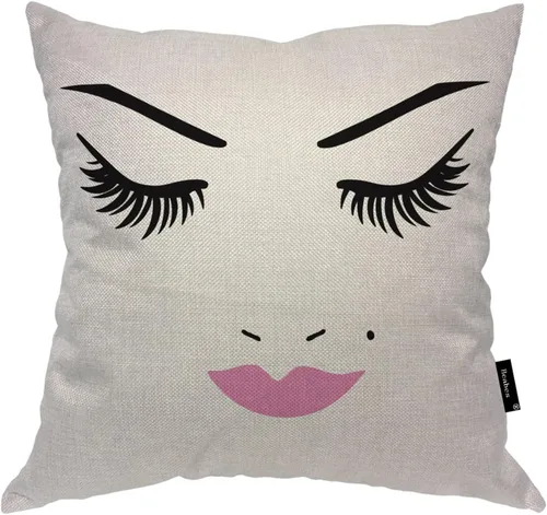 Vista 36 de Fundas de almohada de pintura artística, líneas abstractas amarillas y grises, fundas de almohada suaves, funda de cojín para sala de estar, cama