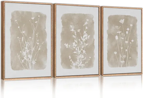 Vista 52 de HPINUB - Lienzo decorativo abstracto moderno para pared, juego de 3 impresiones artísticas enmarcadas, pintura de pared grande en blanco y negro, 16