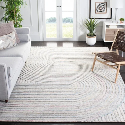Vista 7 de SAFAVIEH South Hampton Collection - Alfombra decorativa, 2 x 3 pies, color beige, lana abstracta hecha a mano, ideal para zonas de alto tráfico
