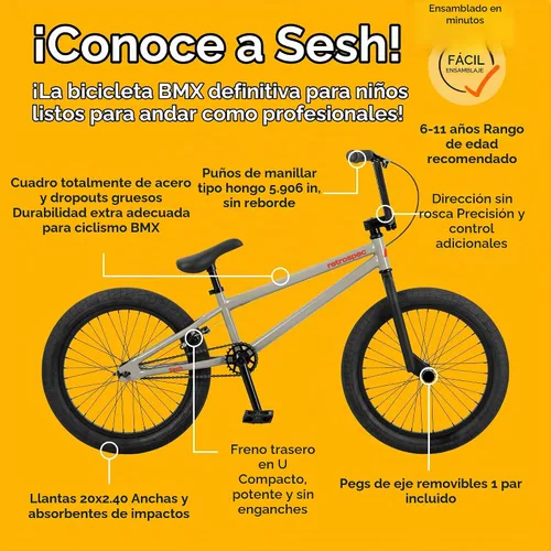 Vista 3 de Retrospec Sesh BMX Kids Bike