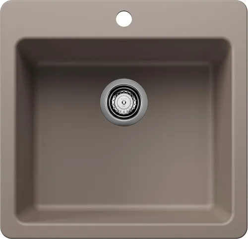 Vista 7 de BLANCO 443227 Liven SILGRANIT - Fregadero de cocina de 21 pulgadas con un solo tazón, color antracita