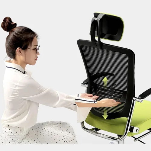 Vista 5 de Sillas de escritorio de oficina, ergonómicas, silla de escritorio cómoda con reposapiés y soporte lumbar, silla de computadora, sillas ejecutivas