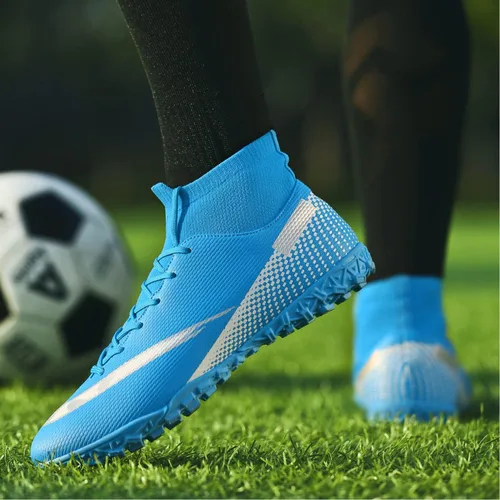 Vista 5 de HaloTeam Zapatos de fútbol para hombre, botas de fútbol profesionales de alta calidad, transpirables, para interiores y exteriores, TFAG