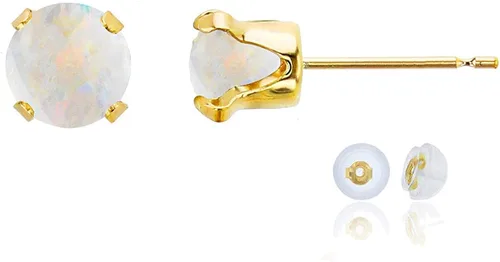 Vista 42 de Aretes de tuerca de plata de ley 925 chapados en oro de 14 quilates macizo, oro amarillo, blanco o rosa de 0.236 in Amatista