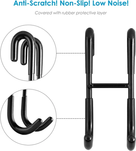 Vista 26 de Simtive Ganchos para Puerta de Ducha (Paquete de 2), Ganchos para Toallas para Baño de Vidrio Sin Marco para Squeegee, Negro