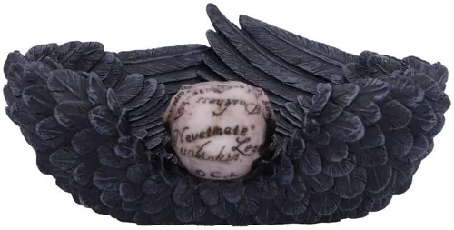 Vista 3 de Nemesis Now Edgar Allen Poes Nevermore Raven - Soporte para joyas 67in color negro