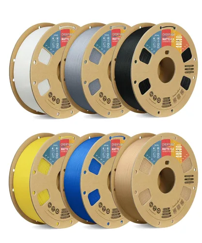 Vista 36 de OVERTURE - Filamento de fibra de carbono PLA para impresora 3D de 1.75 mm, carrete de cartón PLA de 2.2 libras, precisión dimensional +/- 0.02 mm