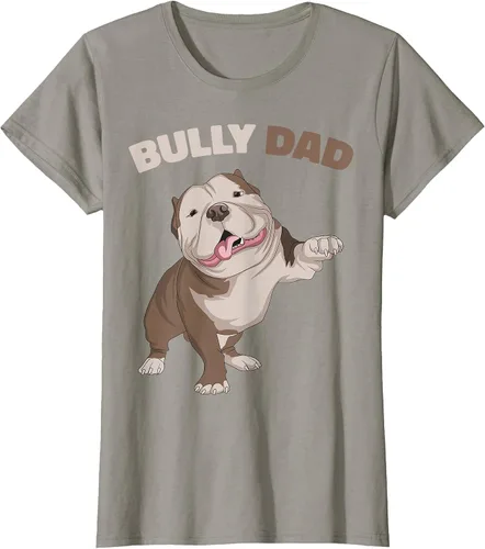 Vista 28 de American Bully Dad Dog Owner Father Funny Men T-Shirt Asphalt Grey