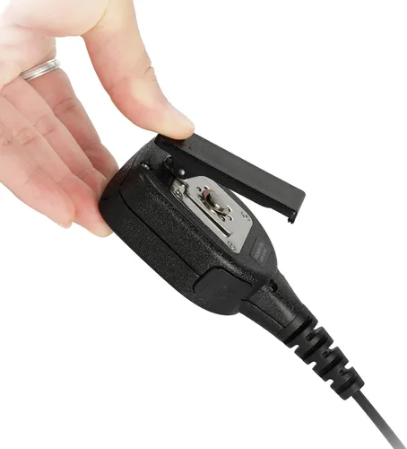 Vista 7 de Micrófono de altavoz impermeable para hombro con 2 pines, bidireccional, compatible con radios walkie talkie UV-5R, BTECH, Kenwood, Retevis