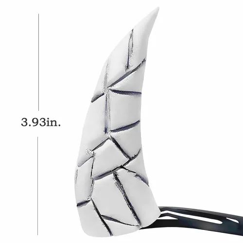 Vista 2 de Kamado Nezuko - Disfraz de cuerno para cosplay, tatuaje, dientes de anime, accesorios para disfraz de cosplay