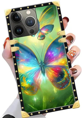 Vista 27 de Funda compatible con iPhone X/Xs, TPU suave de lujo y parte trasera de policarbonato duro para niñas y mujeres, funda protectora a prueba de golpes