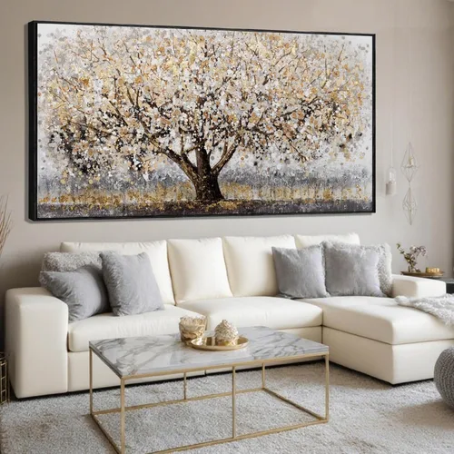 Vista 11 de CHUDANHAO Arte Botánico para Pared Cuadros Vintage Decoración de Pared Impresiones de Fotos Grises y Doradas Colgantes de Pared de Línea 24"x48