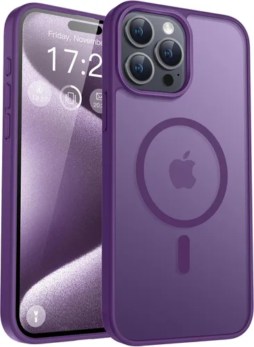 Vista 12 de Funda para teléfono Google Pixel 9 Pro XL, Compatible con Magnético, Protección contra Caídas de Grado Militar Translúcida Mate Resistente a Golpes