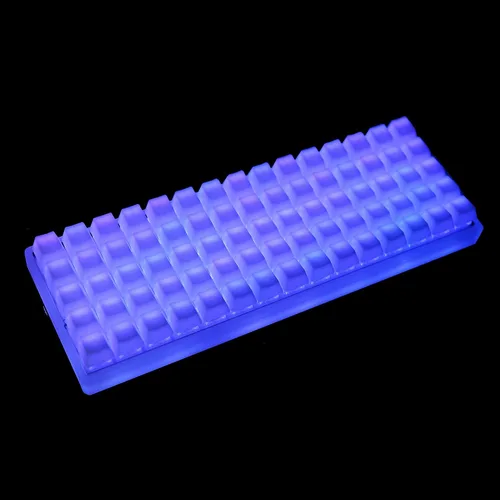 Vista 4 de YMDK Idobao x 75 teclas de diseño ortodoxo a través de placa acrílica intercambiable en caliente intercambiable en caliente RGB PCB teclado mecánico