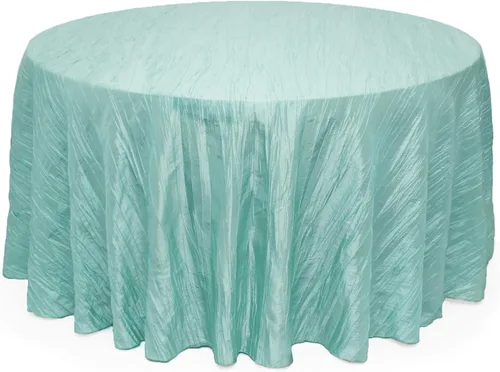 Vista 37 de YOUR CHAIR COVERS - Mantel redondo de 90 pulgadas con arrugas color rubor de tafetán – Elegante mantel brillante para bodas, fiestas y eventos