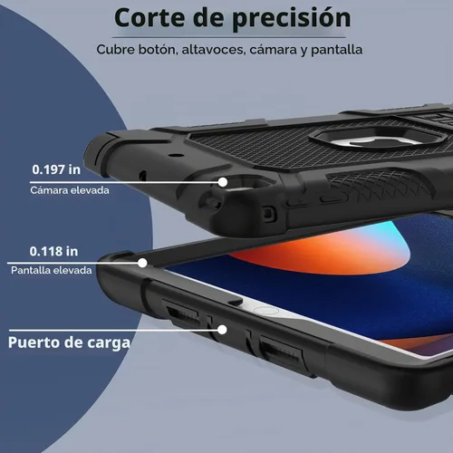 Vista 6 de Fundas para iPad de 6ª Generación, Funda de 5ª Generación, Air 2 de 9.7 Pulgadas a Prueba de Golpes, Resistente, Funda Protectora con Pata