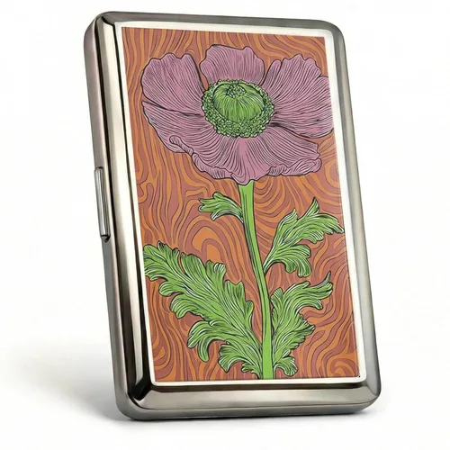 Vista 10 de Cartera de metal con diseño Art Deco de estilo vintage versátil para tarjetas y dinero en efectivo, con capacidad para tarjetas de crédito, tarjetas