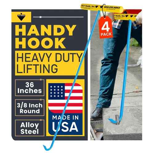 Vista 8 de T&T Tools Handy Hook – Gancho de 16" de acero inoxidable para tapa de alcantarilla, extractor, extractor de pasador de espiga, herramienta