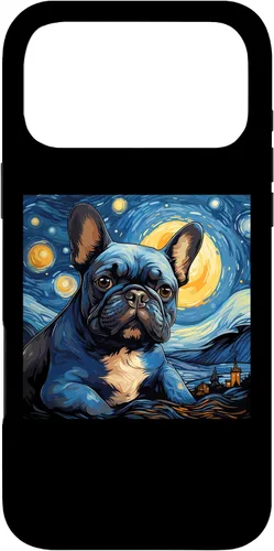 Vista 22 de Van Gogh Dog French Bulldog Case for iPhone 16