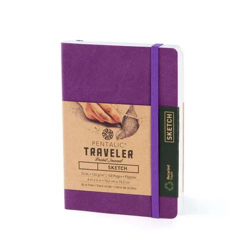 Vista 25 de Cuaderno de bocetos Travelers Dot Grid Pentalic Art, libre de ácidos