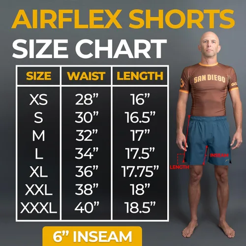 Vista 3 de Gold BJJ Airflex - Pantalones cortos de Jiu Jitsu - Combate corto para No Gi, Wrestling, MMA y boxeo