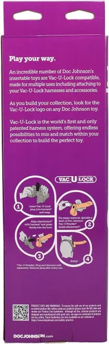 Vista 5 de Doc Johnson Vac-U-Lock - Consolador realista de 12 pulgadas FIRMSKYN con circunferencia masiva de 8.5 pulgadas - Compatible con máquina F y arnés