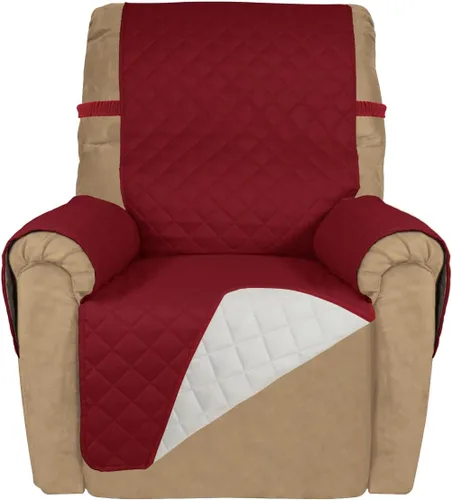 Vista 20 de PureFit - Funda de sofá acolchada reversible, protector de muebles impermeable, funda de sofá lavable con espuma antideslizante y correas elásticas