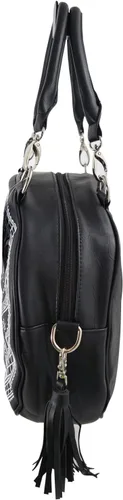 Vista 6 de Restyle Gothic Ocult Henna Bolso redondo Negro Imitación Piel Luna Bolso, Negro