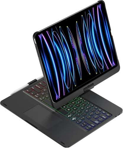 Vista 8 de Funda de teclado giratoria para iPad Pro de 11 pulgadas (M5/M4) con panel Negro