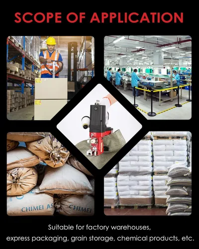 Vista 3 de Hanchen Máquina de coser de bolsas con hilo de coser de 6 rollos