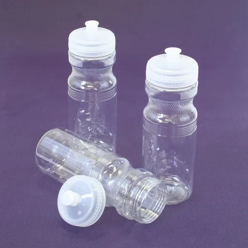 Vista 4 de Rolling Sands - Botellas de agua transparente de 24 onzas sin BPA, paquete de 3, fabricadas en Estados Unidos Claro / blanco (Clear / White)