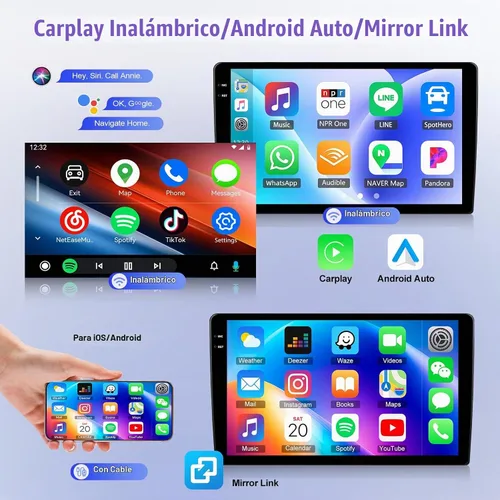 Vista 3 de 4+64 para Hyundai Elantra 2016 2017 2018 Android 15 Radio de coche inalámbrico Carplay Android Auto 9 pulgadas pantalla táctil