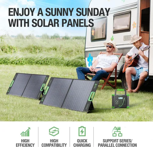 Vista 10 de el panel solar portátil 100W para el cargador solar plegable de la central eléctrica fuera de la red