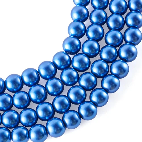 Vista 19 de KISSITTY 105 unids/hebra Burly Wood Satin Luster Glass Round Pearl Spacer Bead Loose Beads 0.315 in para bricolaje joyería artesanía 31.4