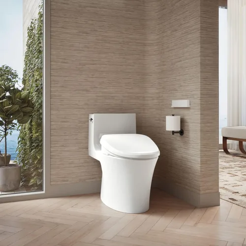 Vista 3 de Kohler PureWash E820 - Asiento de inodoro alargado con calefacción, blanco con control remoto, tapa de cierre silencioso, desodorización automática