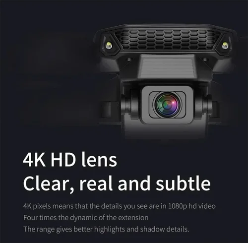 Vista 7 de E88 WIFI FPV Dron, Quadcopter con gran angular HD 4K Cámara de retención de altura RC plegable Quadcopter Drones UAV, negro