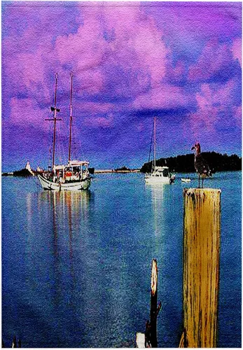 Vista 8 de 3dRose Dry Tortugas National Park - Harbor View from Garden Key (Textured) 22x30 Bath Hand Pool Towel